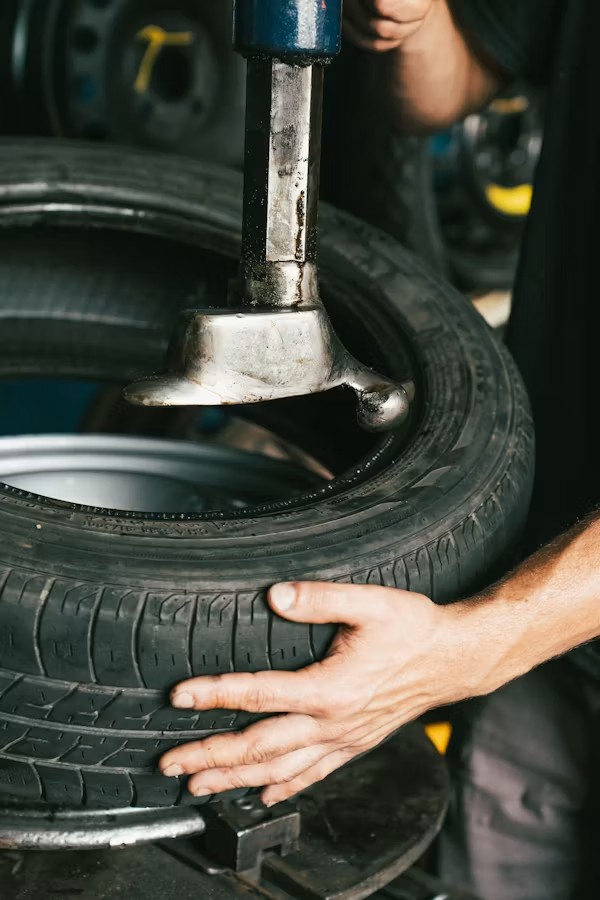 Worn tire tread test, a wet-weather driving safety check